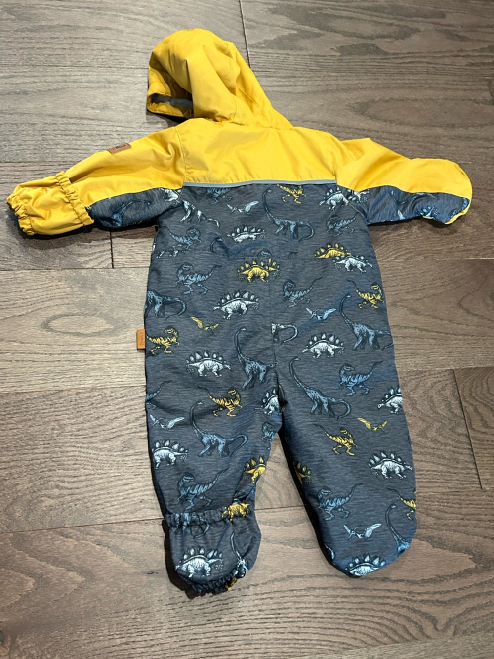 Deux Par Deux Size 6 month Fleece Lined Boy's Rainsuit - Picture 4 of 5